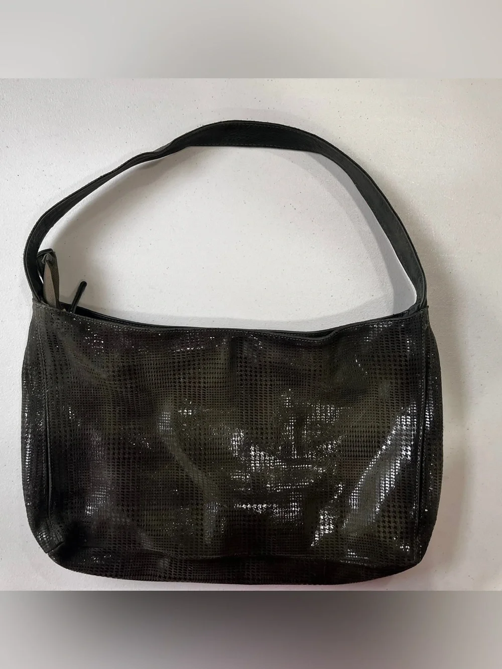 Marco Bucciani Made in Italy dark green leather sparkle Hobo Shoulder Bag